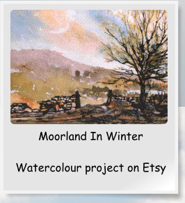 Moorland In Winter  Watercolour project on Etsy