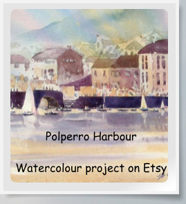 Polperro Harbour  Watercolour project on Etsy